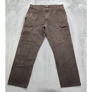 Vintage Wrangler Pants Mens 38x32 Brown Carpenter Double Knee Riggs Workwear